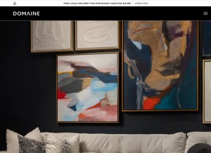 How domainefurnishings.com looks like on a tablet such as an iPad.