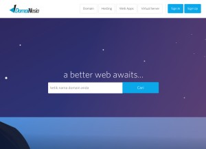 How domainesia.com looks like on a tablet such as an iPad.