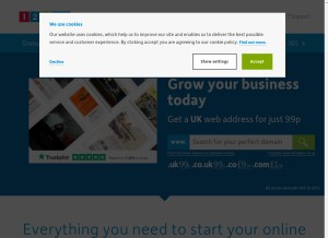 How domainmonster.com looks like on a tablet such as an iPad.