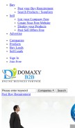 How domaxyb2b.com looks like on a mobile device such as an iPhone.