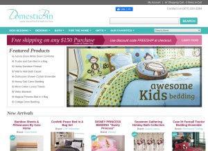 How domesticbin.com looks like on a tablet such as an iPad.