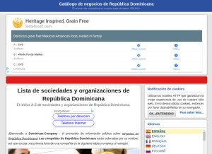 How dominican.company looks like on a tablet such as an iPad.