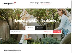 How domiporta.pl looks like on a tablet such as an iPad.