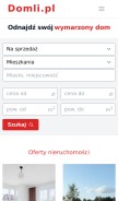 How domli.pl looks like on a mobile device such as an iPhone.
