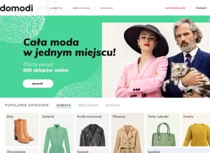 How domodi.pl looks like on a tablet such as an iPad.