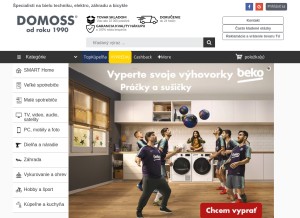 How domoss.sk looks like on a tablet such as an iPad.
