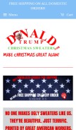 How donaldtrumpuglysweaters.com looks like on a mobile device such as an iPhone.