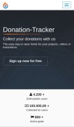 How donation-tracker.de looks like on a mobile device such as an iPhone.