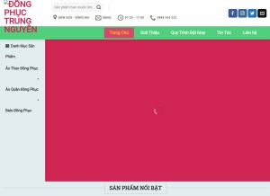 How dongphuctrungnguyen.vn looks like on a tablet such as an iPad.