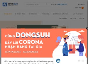 How dongsuh.vn looks like on a tablet such as an iPad.