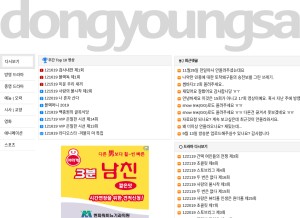 How dongyoungsang.club looks like on a tablet such as an iPad.