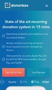 How donorbox.org looks like on a mobile device such as an iPhone.