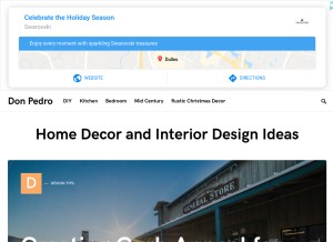 How donpedrobrooklyn.com looks like on a tablet such as an iPad.