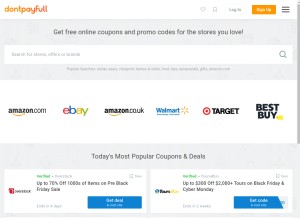 How dontpayfull.com looks like on a tablet such as an iPad.