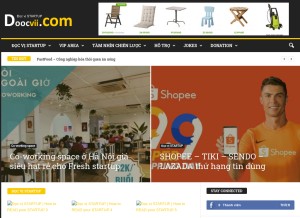 How doocvii.com looks like on a tablet such as an iPad.