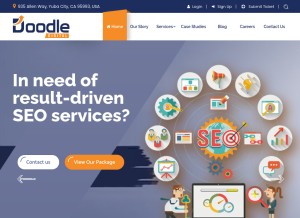 How doodledigital.net looks like on a tablet such as an iPad.