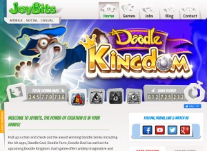 How doodlegod.com looks like on a tablet such as an iPad.