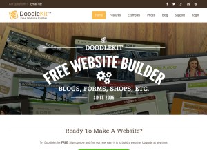 How doodlekit.com looks like on a tablet such as an iPad.