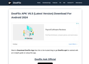 How dooflix.download looks like on a tablet such as an iPad.