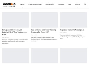 How dookola.top looks like on a tablet such as an iPad.