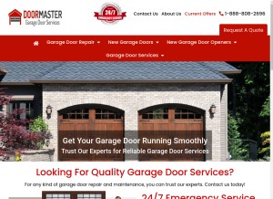 How doormaster.ca looks like on a tablet such as an iPad.