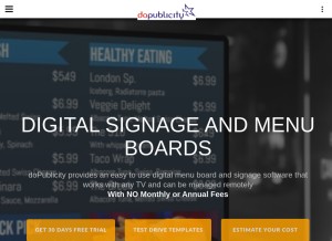 How dopublicity.com looks like on a tablet such as an iPad.