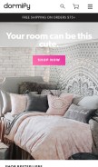 How dormify.com looks like on a mobile device such as an iPhone.