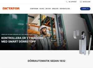 How dorrstopp.com looks like on a tablet such as an iPad.