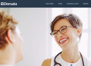 How dorsata.com looks like on a tablet such as an iPad.