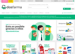 How dosfarma.com looks like on a tablet such as an iPad.