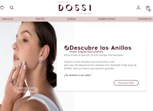 How dossijewelry.com looks like on a tablet such as an iPad.