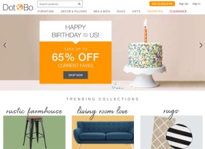 How dotandbo.com looks like on a tablet such as an iPad.