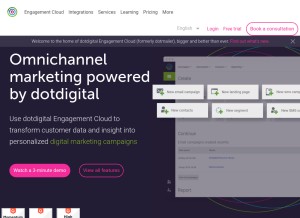 How dotdigital.com looks like on a tablet such as an iPad.