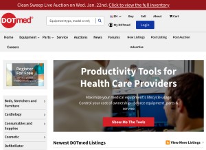 How dotmed.com looks like on a tablet such as an iPad.