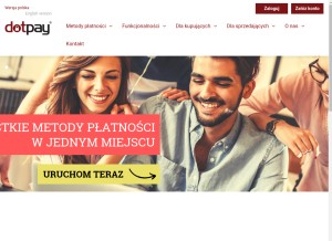 How dotpay.pl looks like on a tablet such as an iPad.