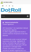How dotroll.com looks like on a mobile device such as an iPhone.