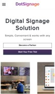 How dotsignage.com looks like on a mobile device such as an iPhone.