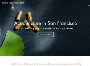 How doublehappinesshealth.com looks like on a tablet such as an iPad.