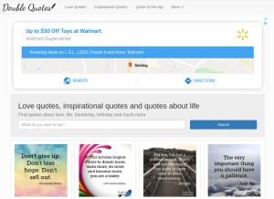 How doublequotes.net looks like on a tablet such as an iPad.