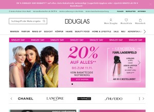 How douglas-shop.com looks like on a tablet such as an iPad.
