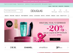 How douglas.it looks like on a tablet such as an iPad.