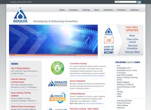 How doulos.com looks like on a tablet such as an iPad.