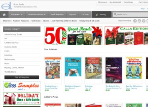 How doverpublications.com looks like on a tablet such as an iPad.
