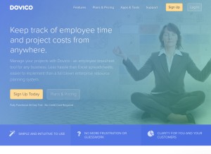 How dovico.com looks like on a tablet such as an iPad.