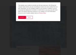 How dow.com looks like on a tablet such as an iPad.