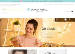 How dowerandhall.com looks like on a tablet such as an iPad.