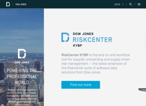 How dowjones.com looks like on a tablet such as an iPad.