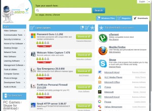 How downloadastro.com looks like on a tablet such as an iPad.