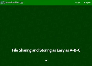 How downloadbetter.com looks like on a tablet such as an iPad.