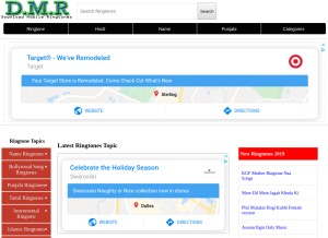 How downloadmobileringtones.com looks like on a tablet such as an iPad.
